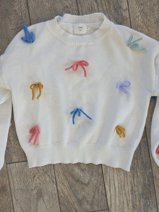 Luna Ivy Sweaters - Luna Ivy Colorful Bow Accents Sweater Sz xs